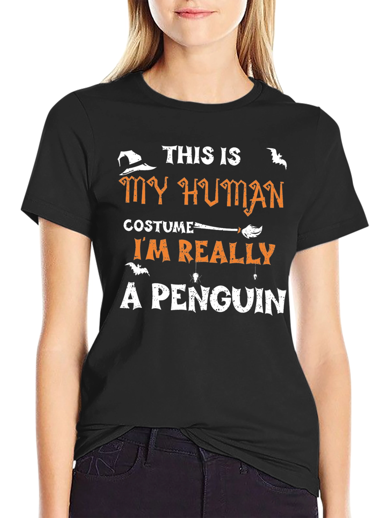 Human Costume Penguin Graphic T-Shirt