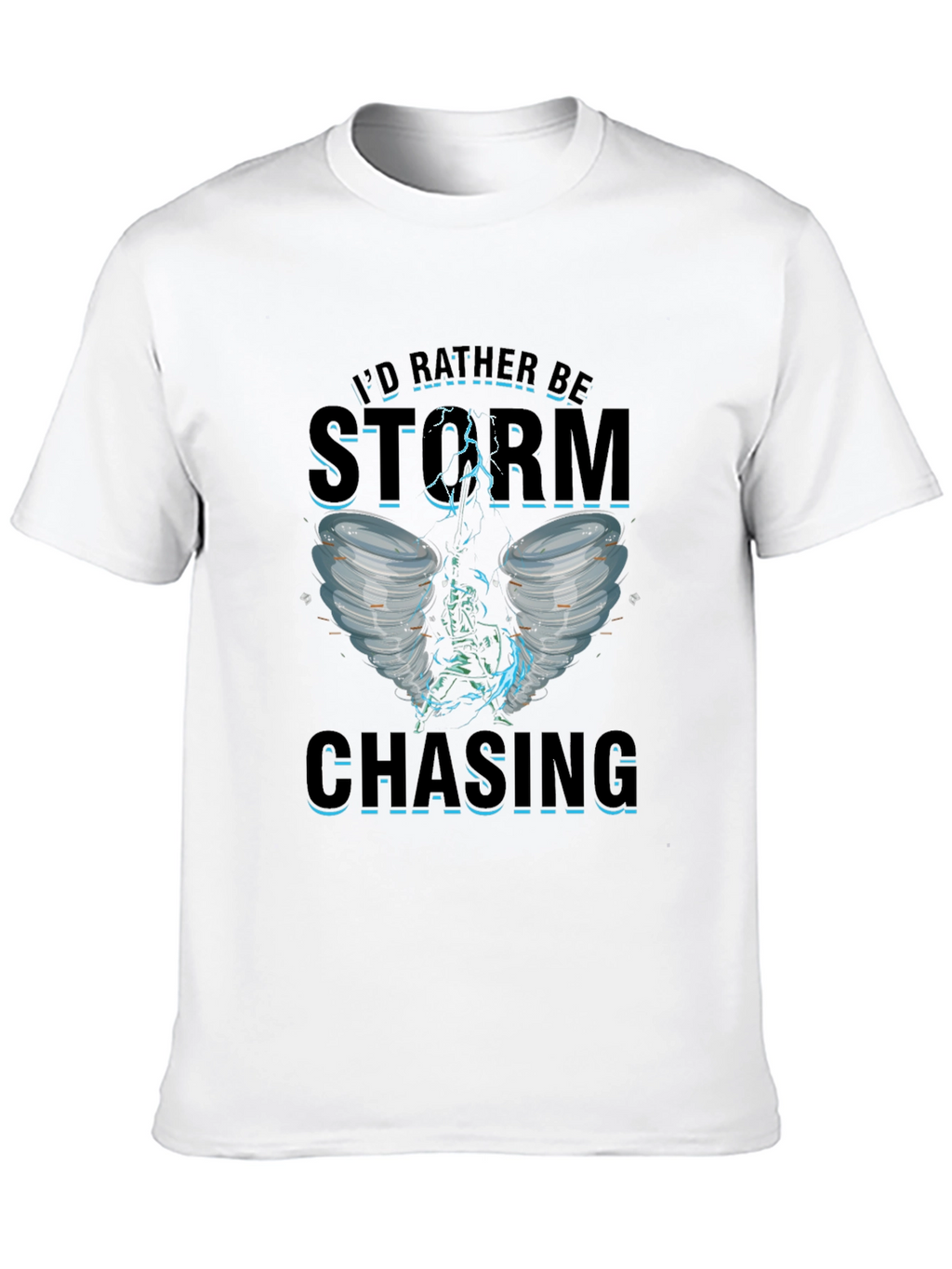 Storm Chasing Graphic Tee - Black Cotton T-Shirt