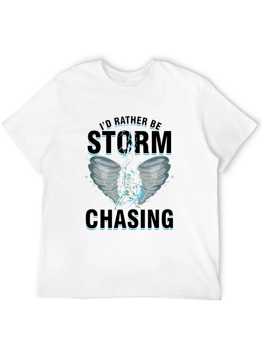 Storm Chasing Graphic Tee - Black Cotton T-Shirt