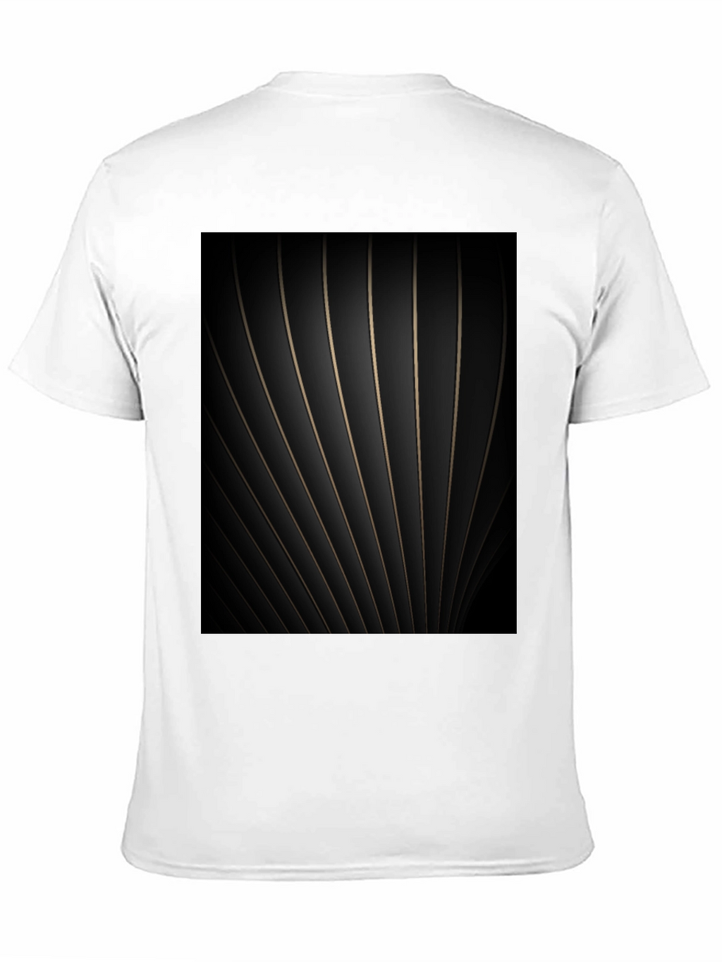 Abstract Striped Graphic Black Tee