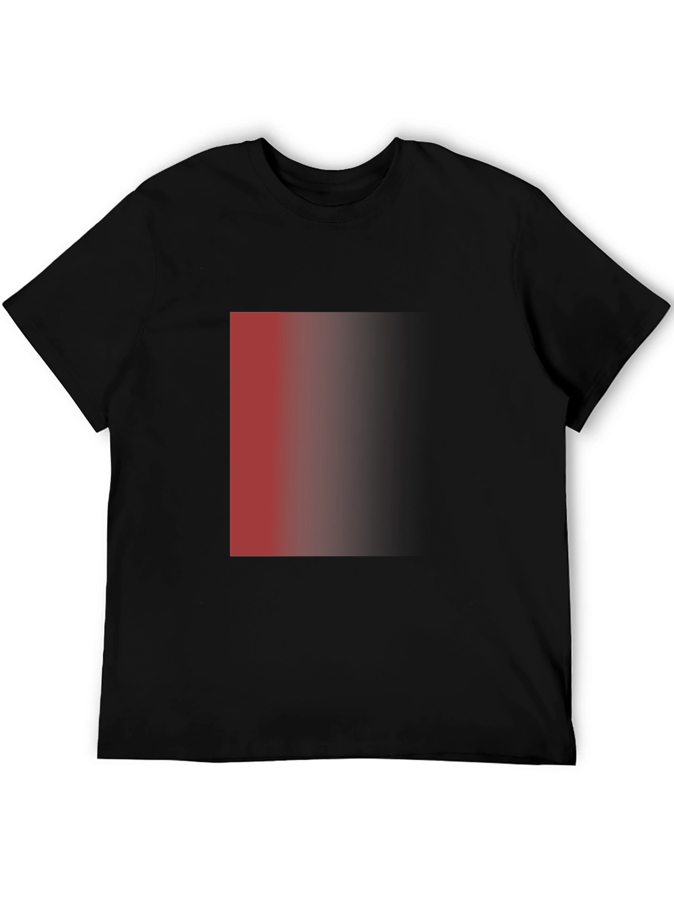Mens Black T-Shirt with Red Gradient Design