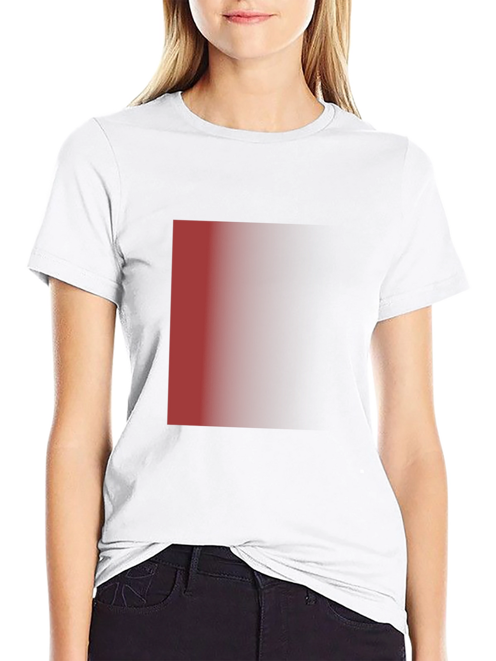 Mens Black T-Shirt with Red Gradient Design