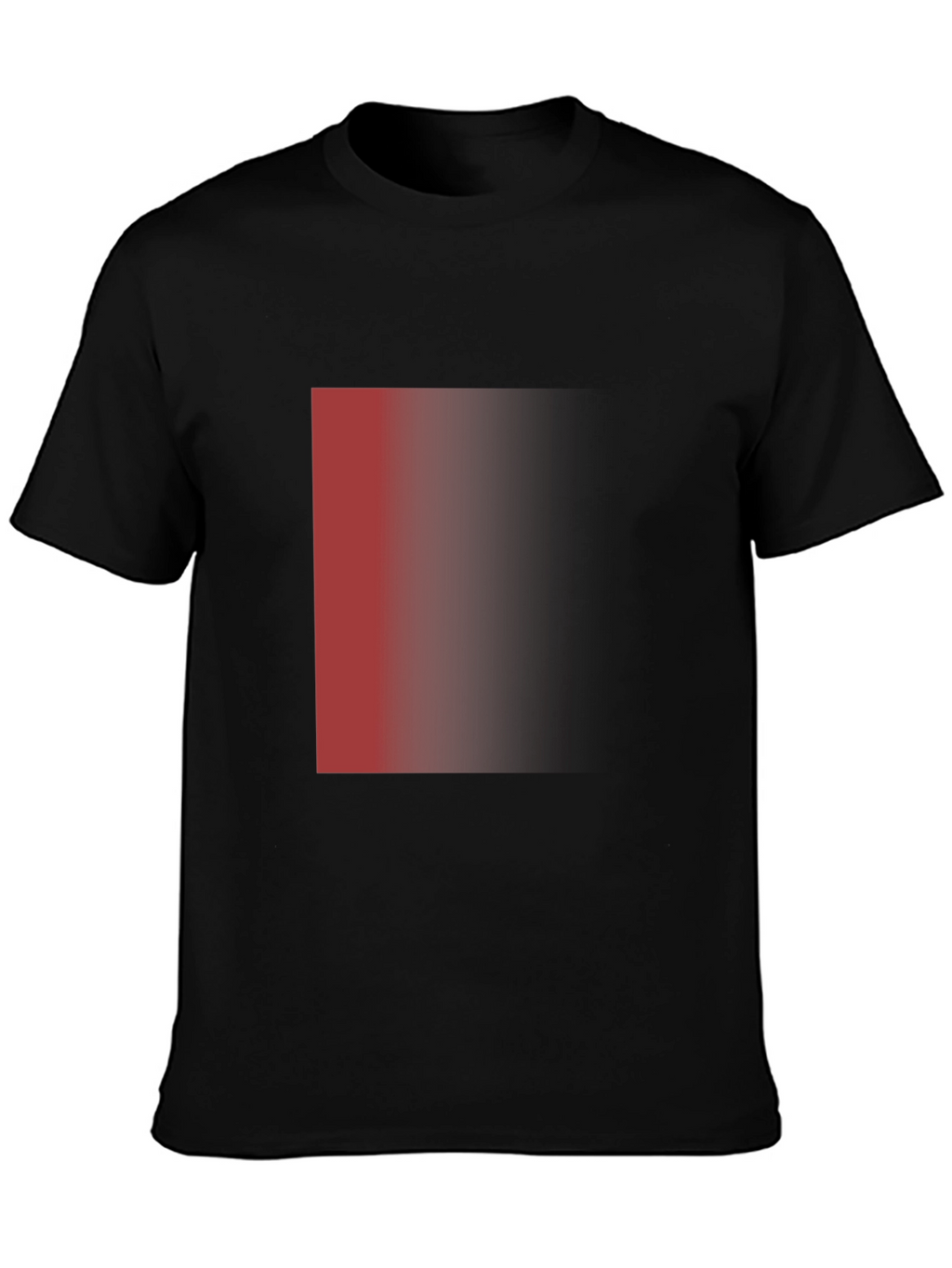 Mens Black T-Shirt with Red Gradient Design