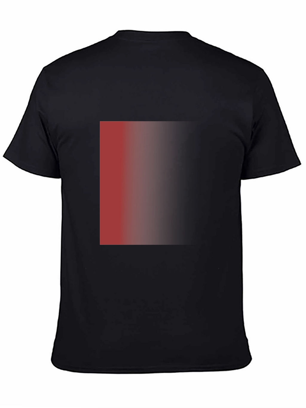 Mens Black T-Shirt with Red Gradient Design