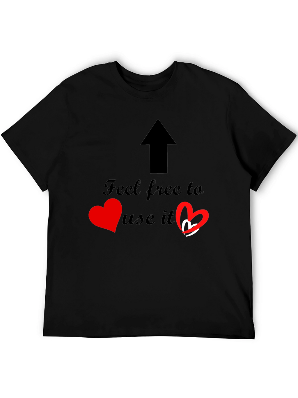 Feel Free Arrow & Hearts Graphic Tee