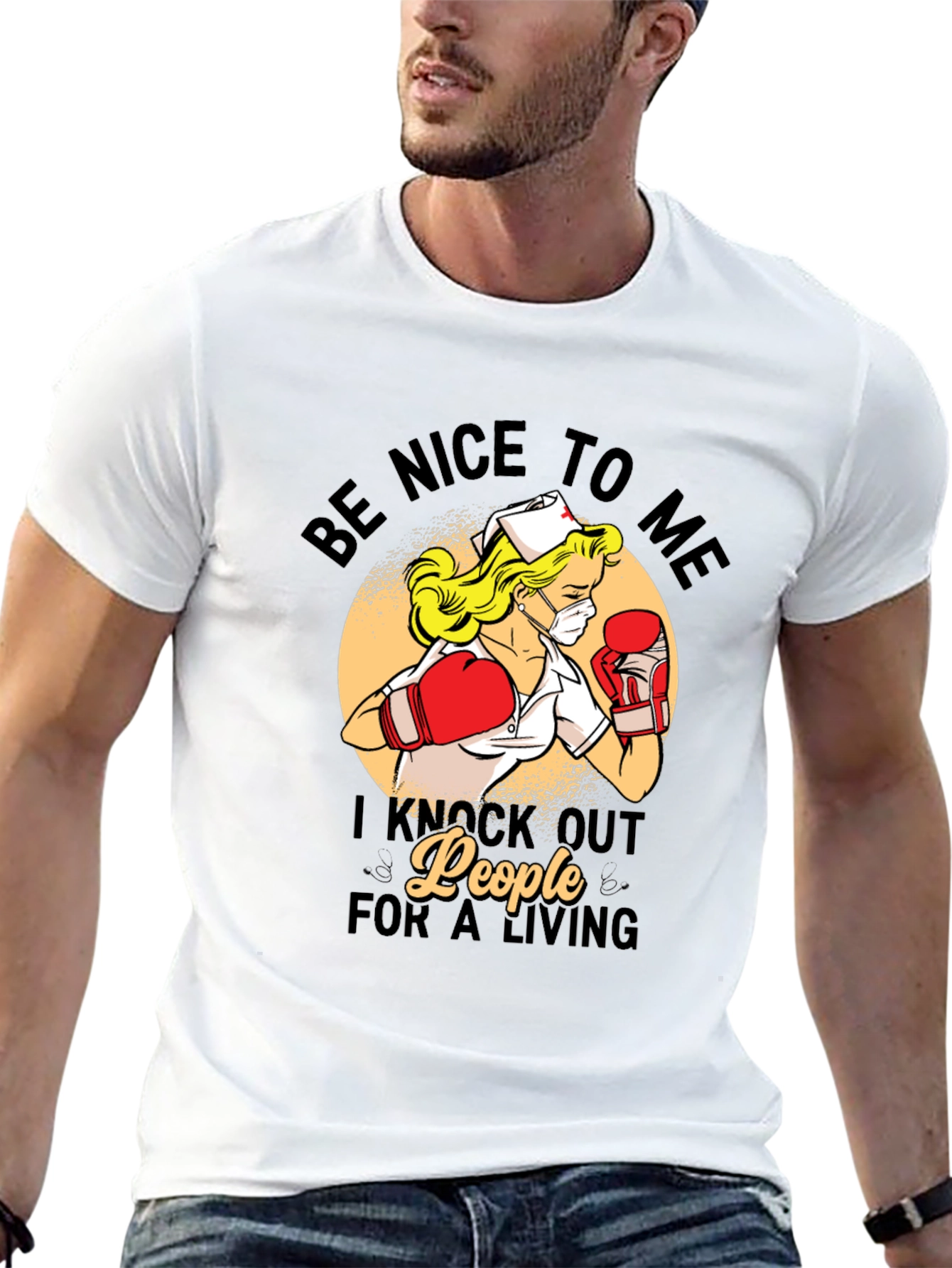 Funny Nurse Boxer T-Shirt