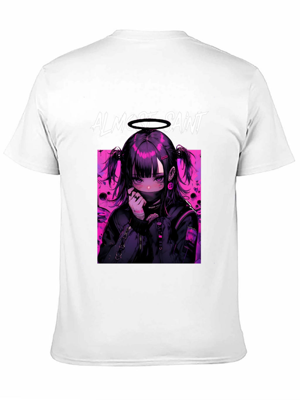 Almost Saint Anime Graphic Tee - Black