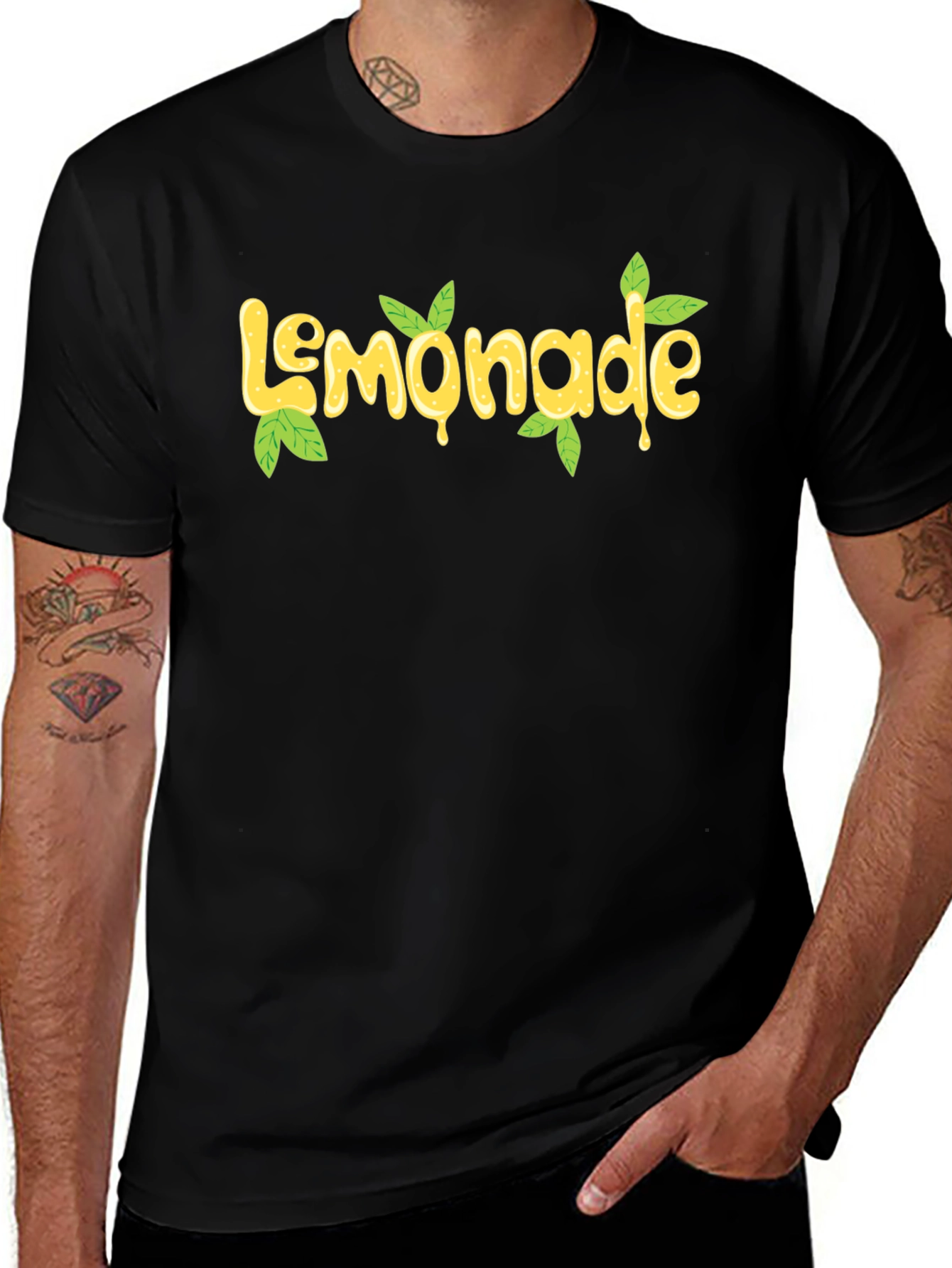 Lemonade Graphic Print Black T-Shirt