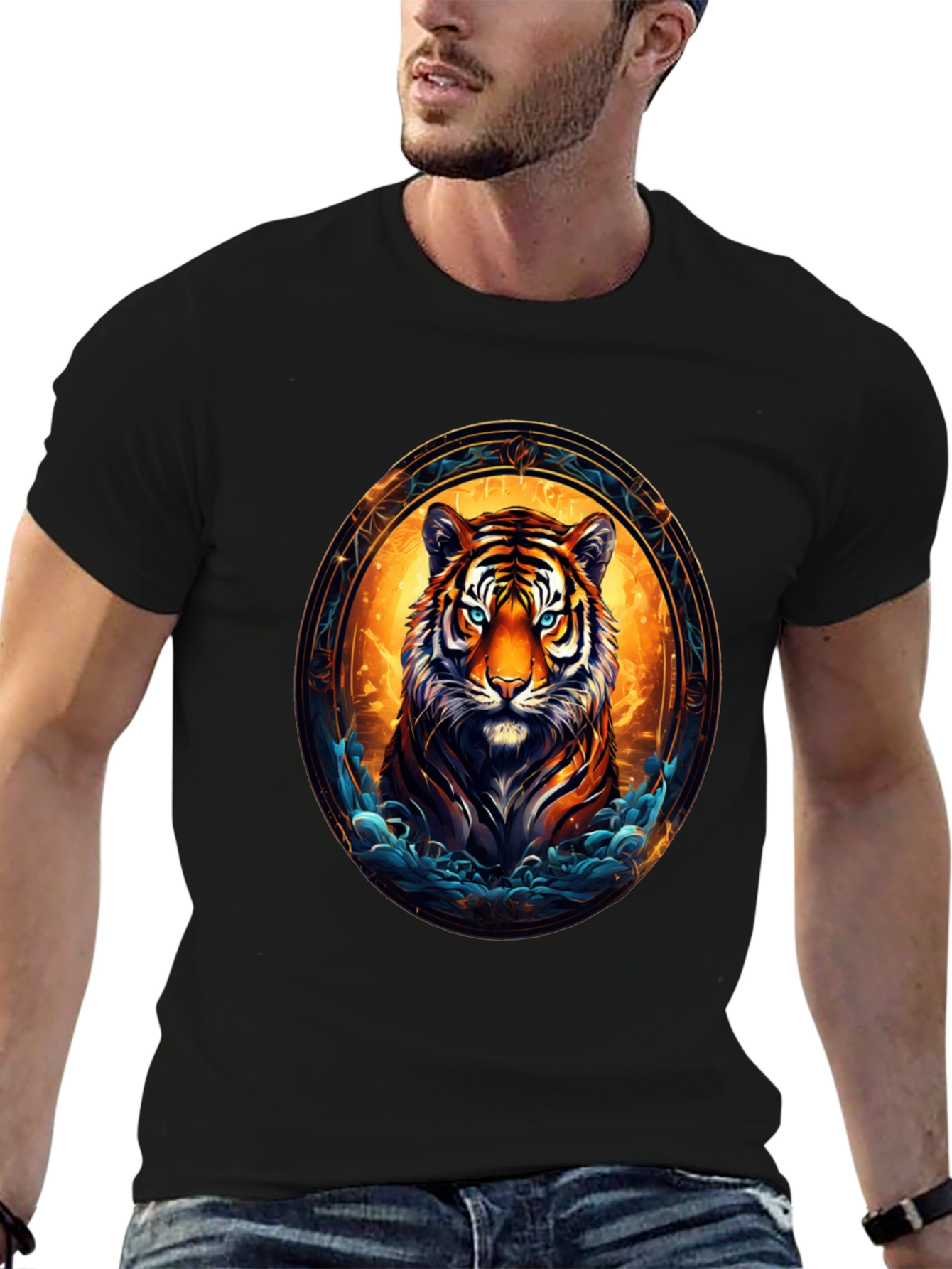 Tiger Graphic Black T-Shirt