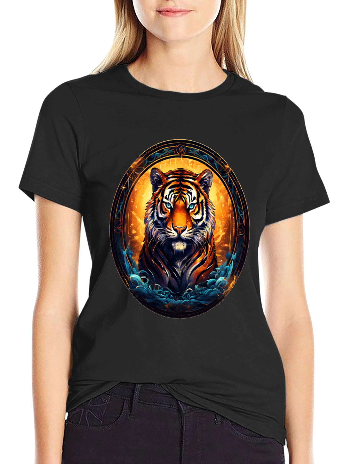 Tiger Graphic Black T-Shirt