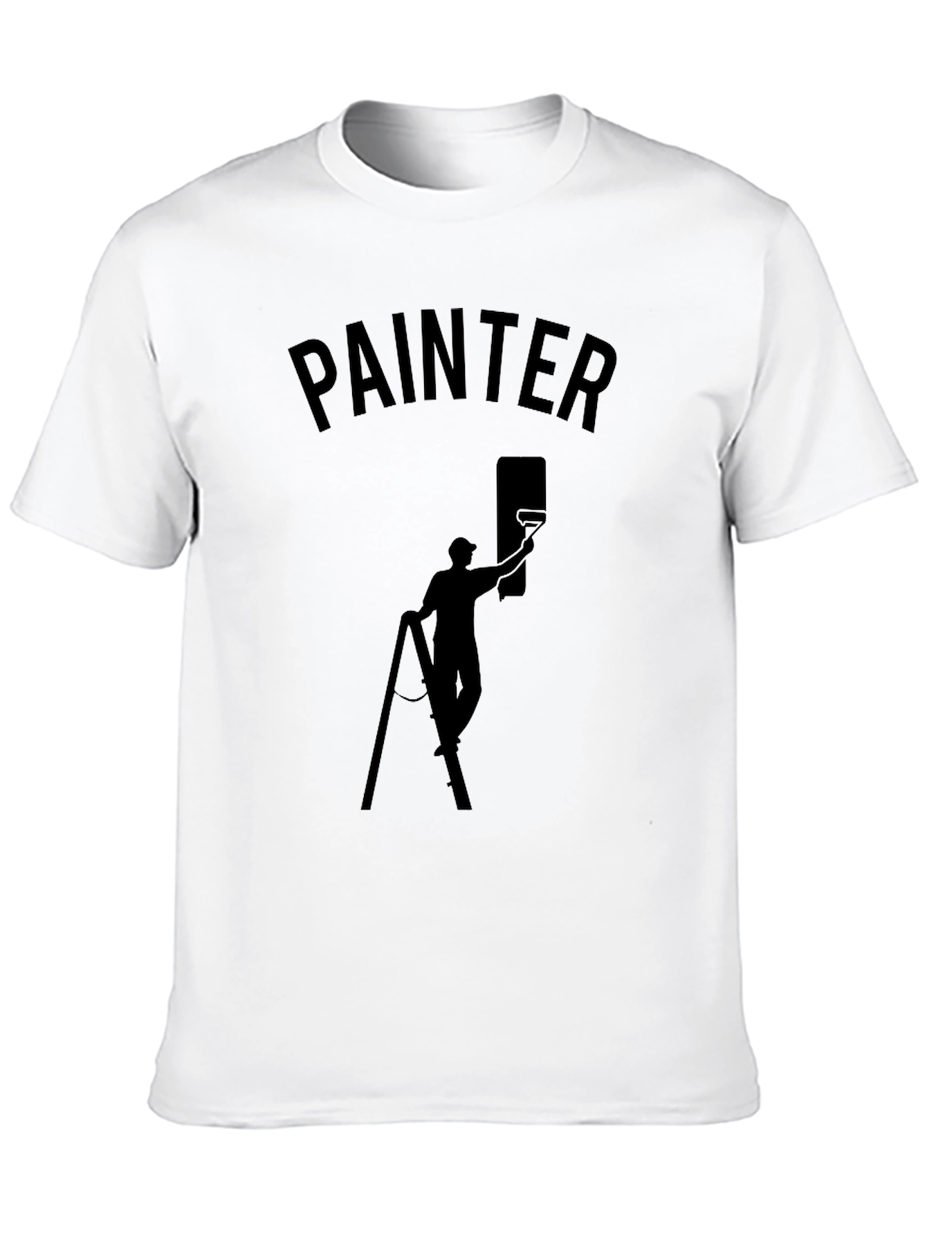Painter Graphic T-Shirt - Black Crew Neck Tee