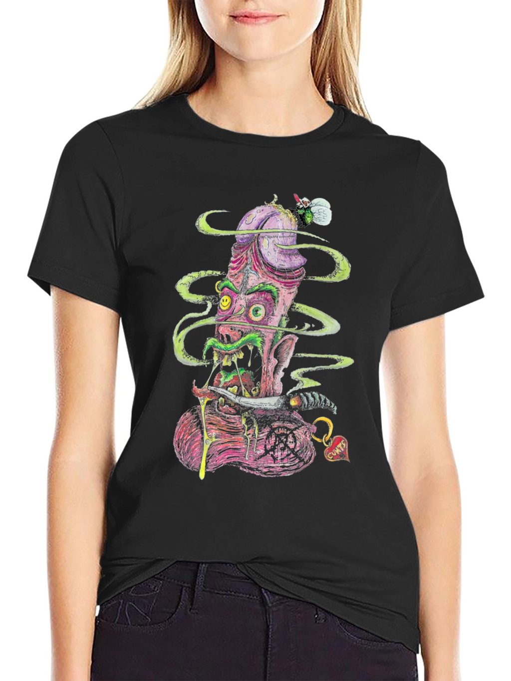 Grotesque Monster Graphic Tee - Bold & Edgy Fashion