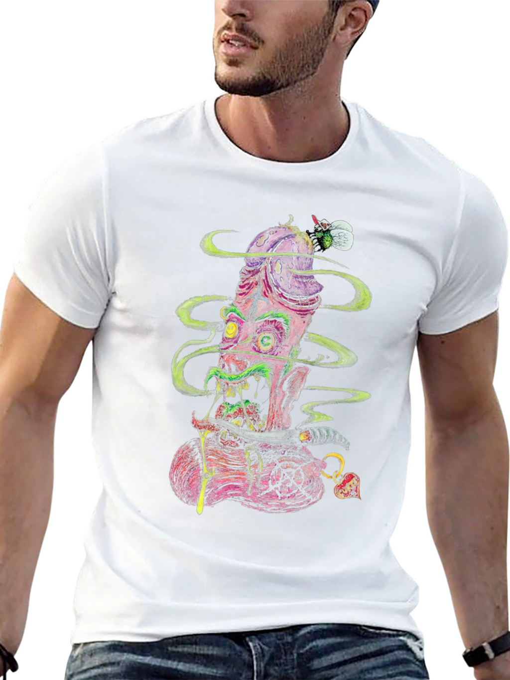Grotesque Monster Graphic Tee - Bold & Edgy Fashion