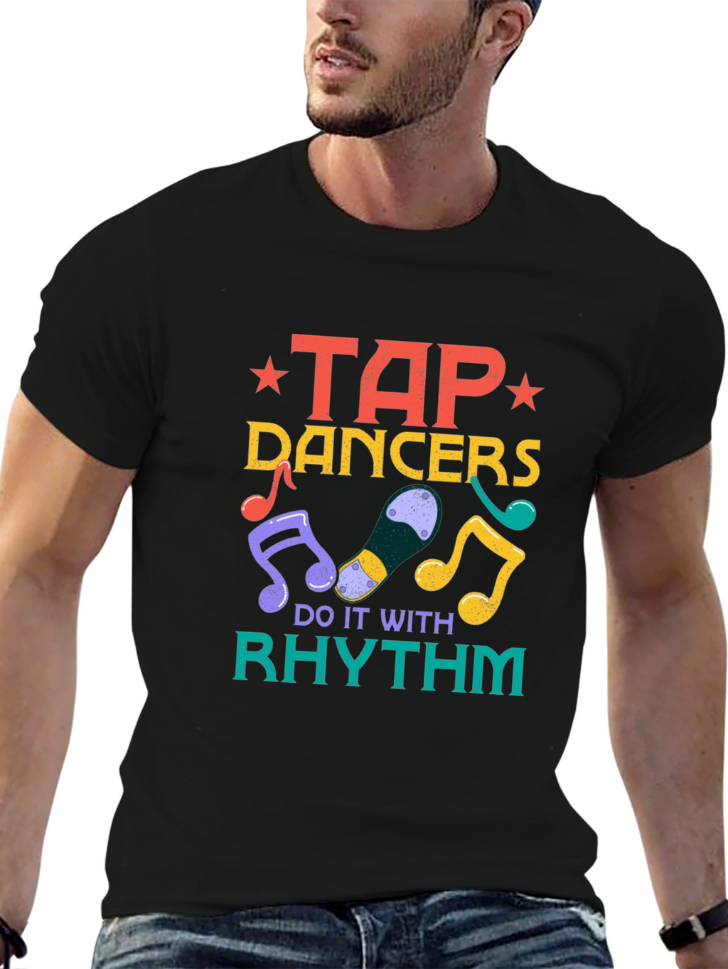 Tap Dancers Do It With Rhythm Black T-Shirt
