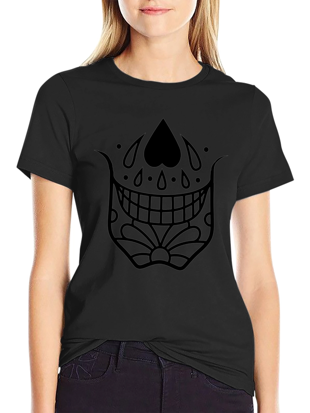 Sugar Skull Graphic Black T-Shirt