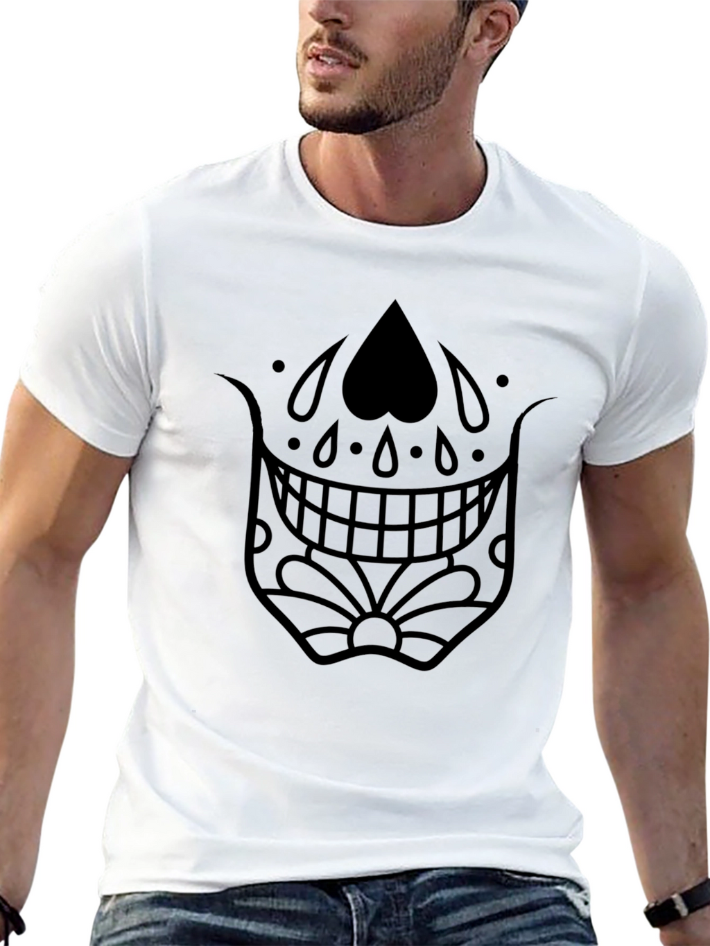 Sugar Skull Graphic Black T-Shirt