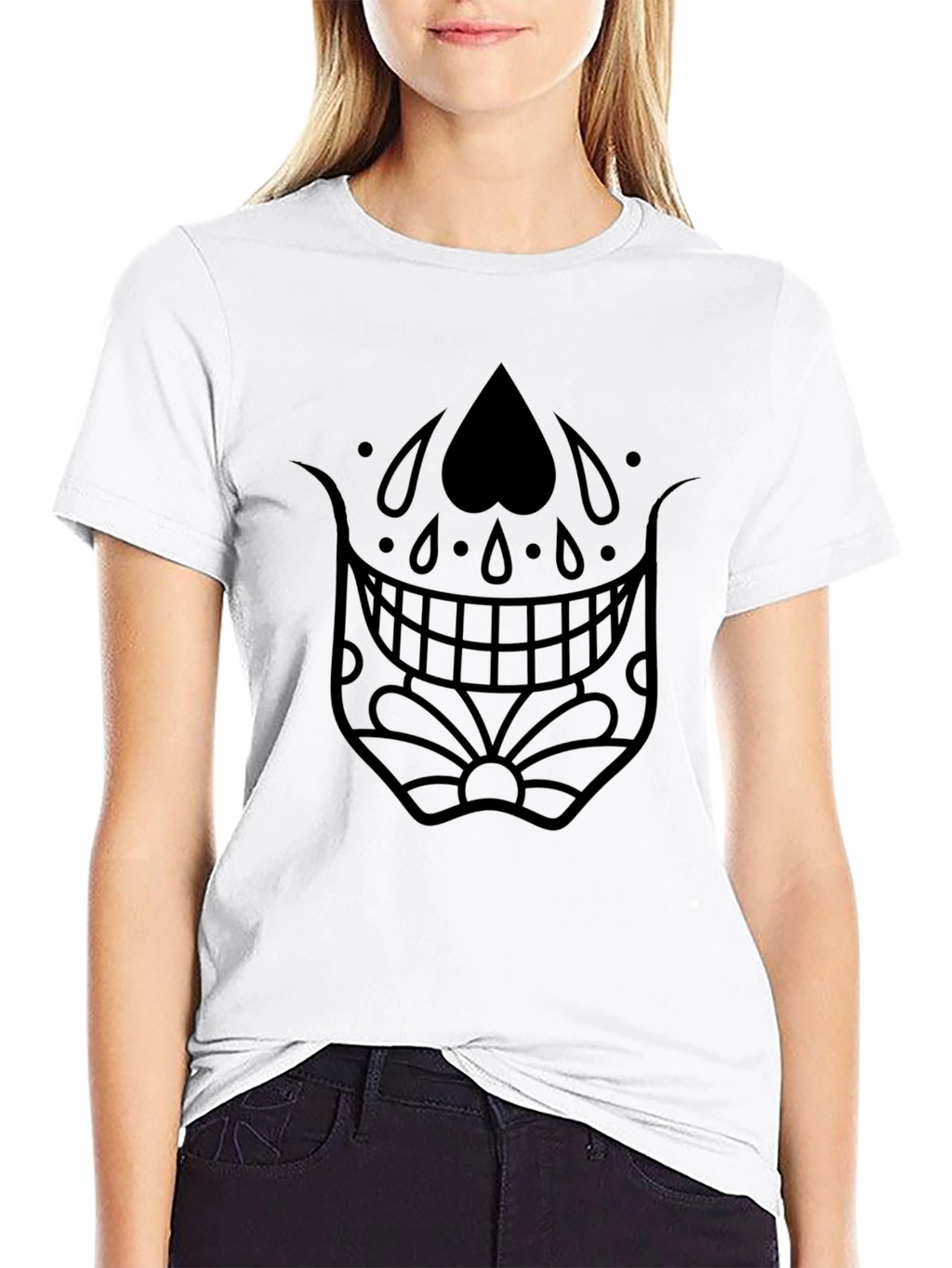 Sugar Skull Graphic Black T-Shirt