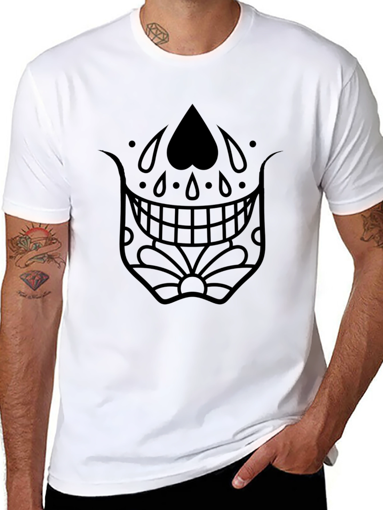 Sugar Skull Graphic Black T-Shirt
