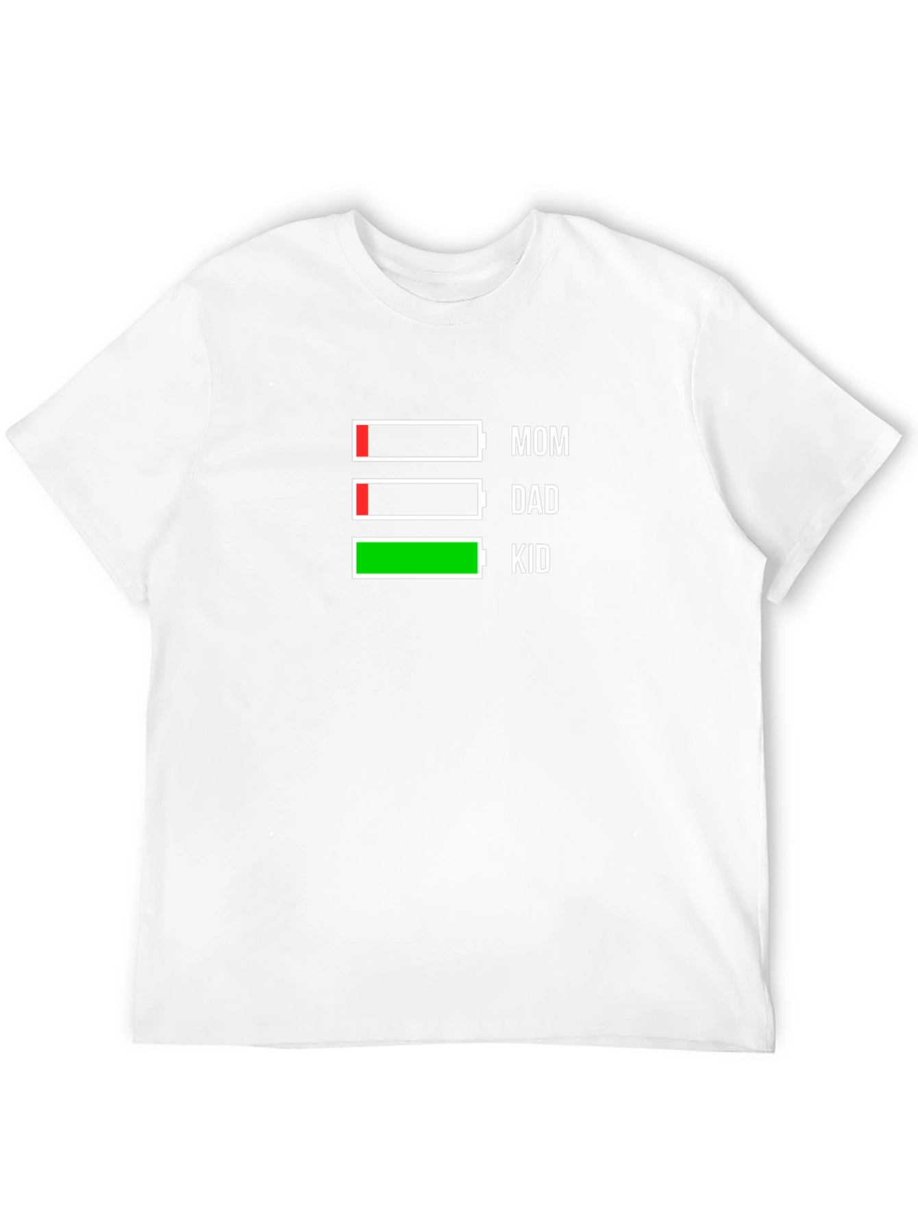 Family Energy Level T-Shirt - Mom Dad Kid