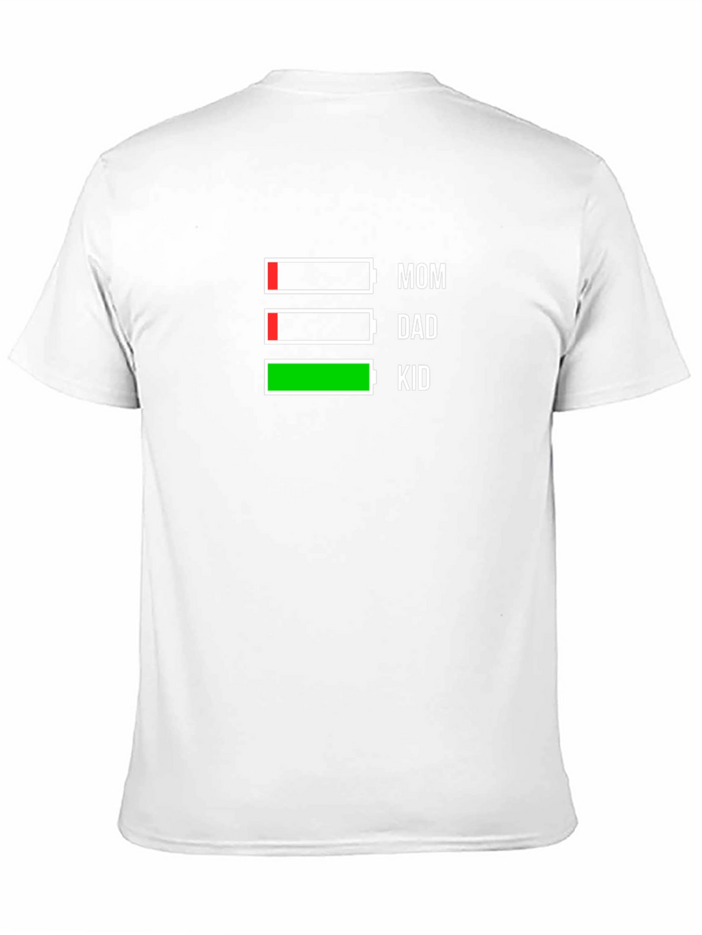Family Energy Level T-Shirt - Mom Dad Kid