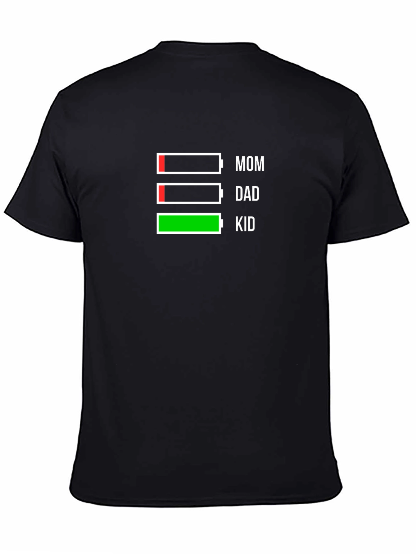 Family Energy Level T-Shirt - Mom Dad Kid