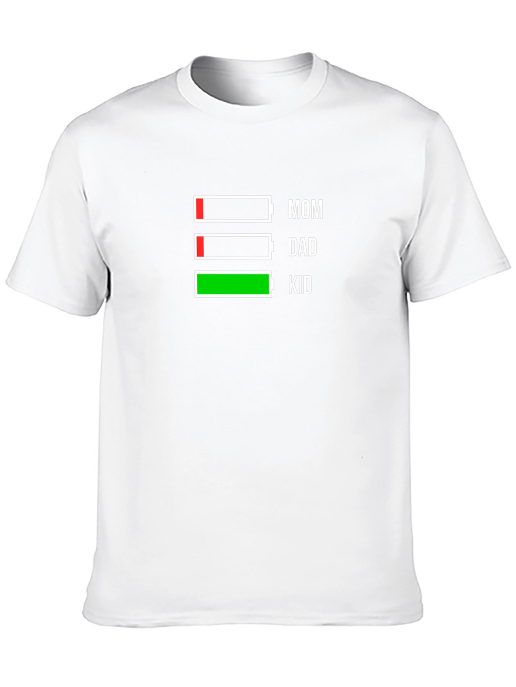 Family Energy Level T-Shirt - Mom Dad Kid