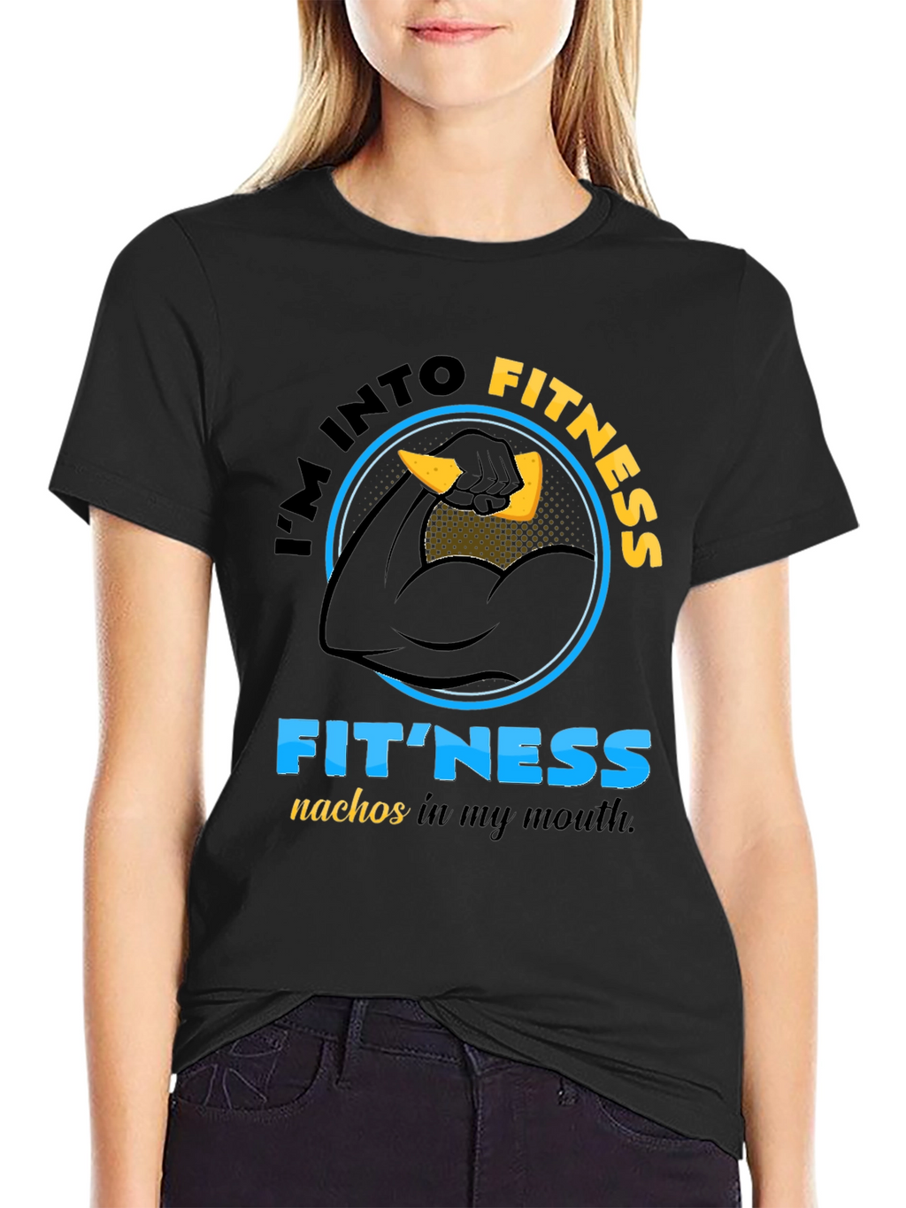 Im Into Fitness T-Shirt Funny Gym Nachos Pun Tee