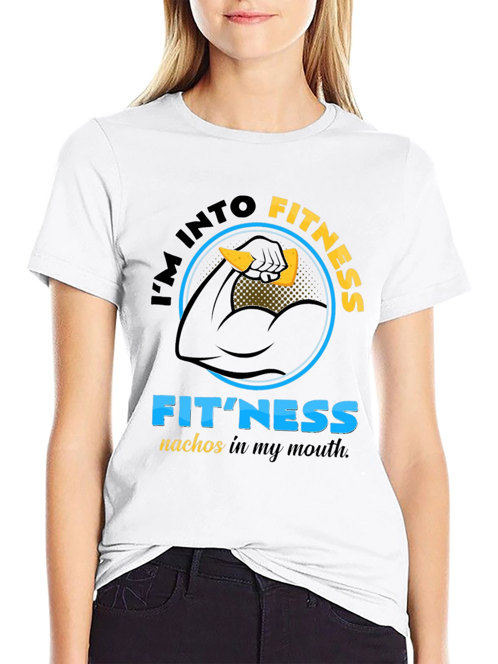 Im Into Fitness T-Shirt Funny Gym Nachos Pun Tee