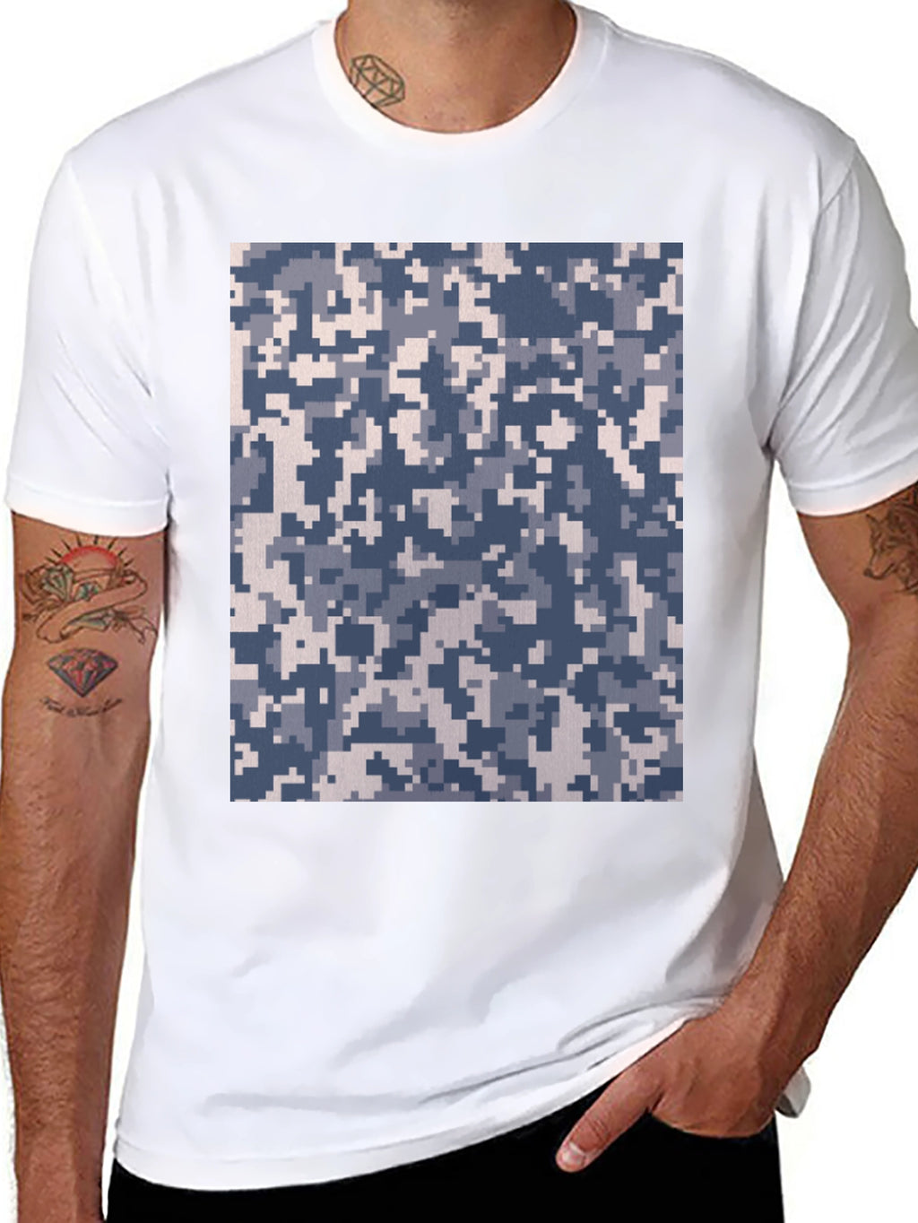 Camouflage Pattern Tee - Urban Style