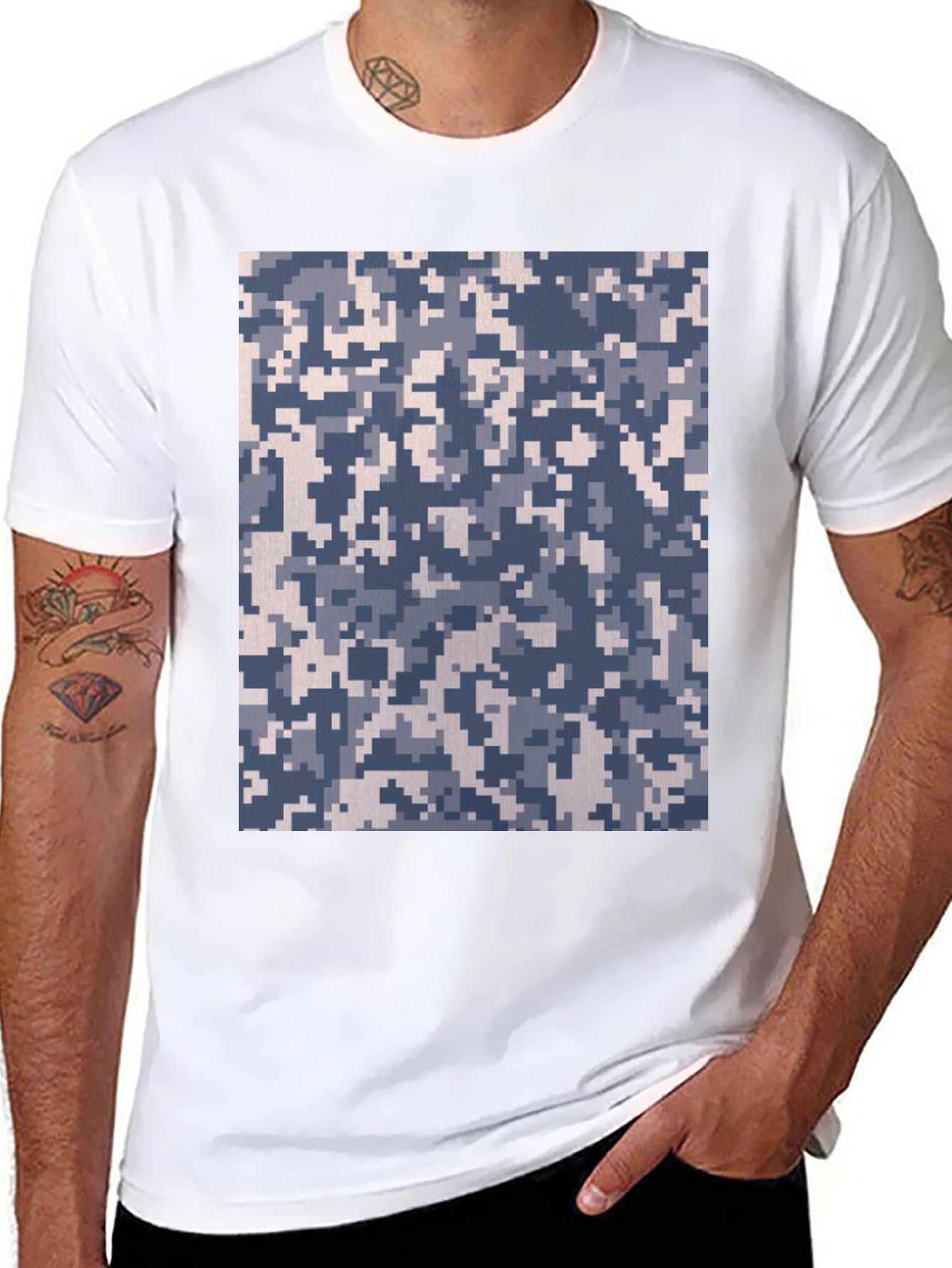 Camouflage Pattern Tee - Urban Style