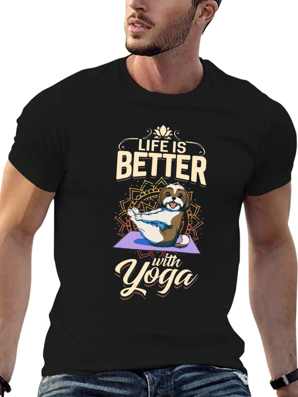 Life is Better with Yoga Dog T-Shirt