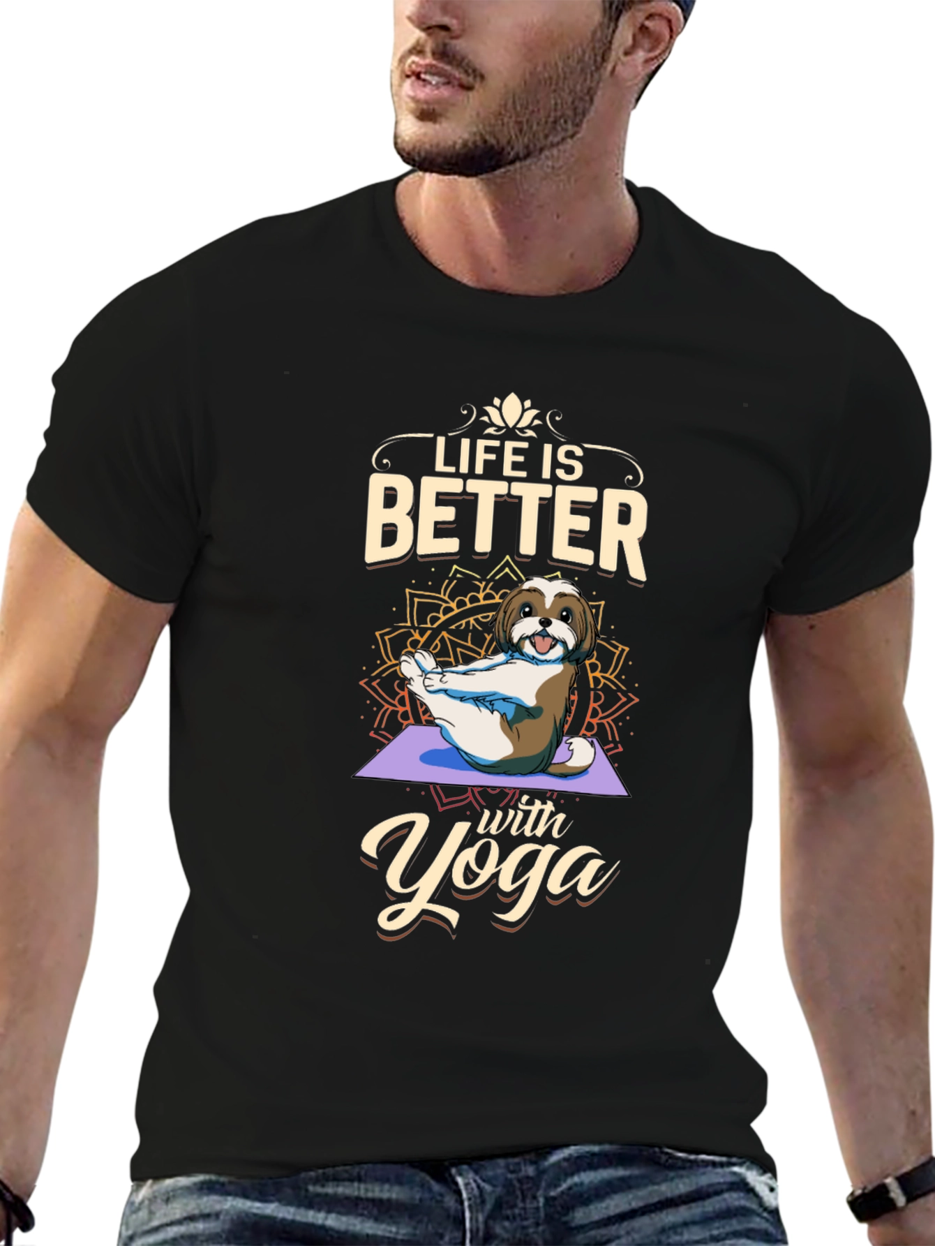 Life is Better with Yoga Dog T-Shirt