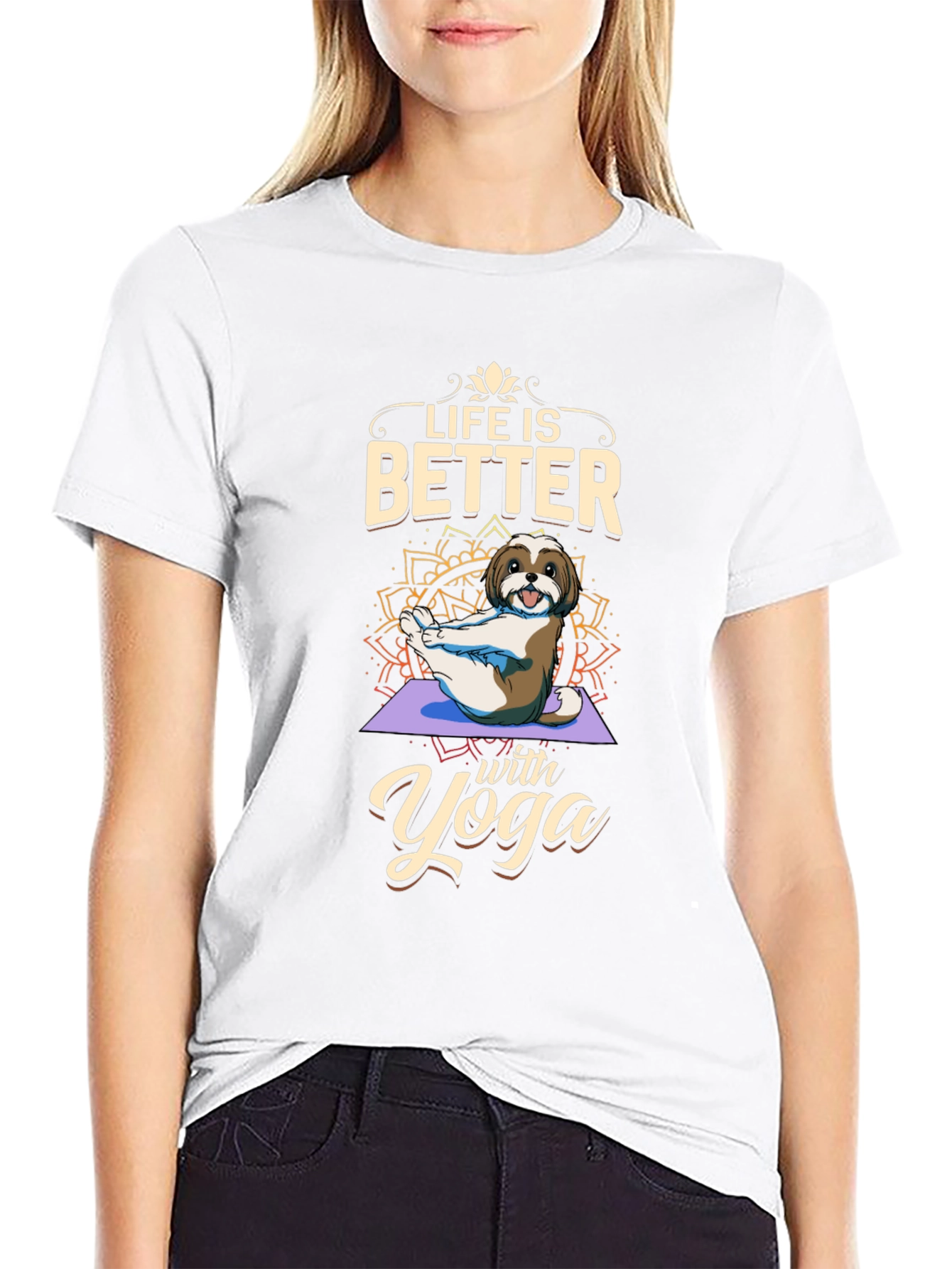 Life is Better with Yoga Dog T-Shirt