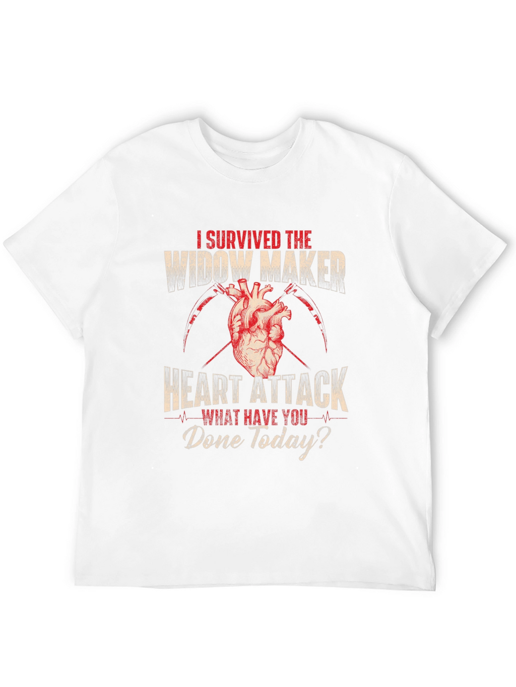 Widow Maker Heart Attack Survivor Graphic Tee