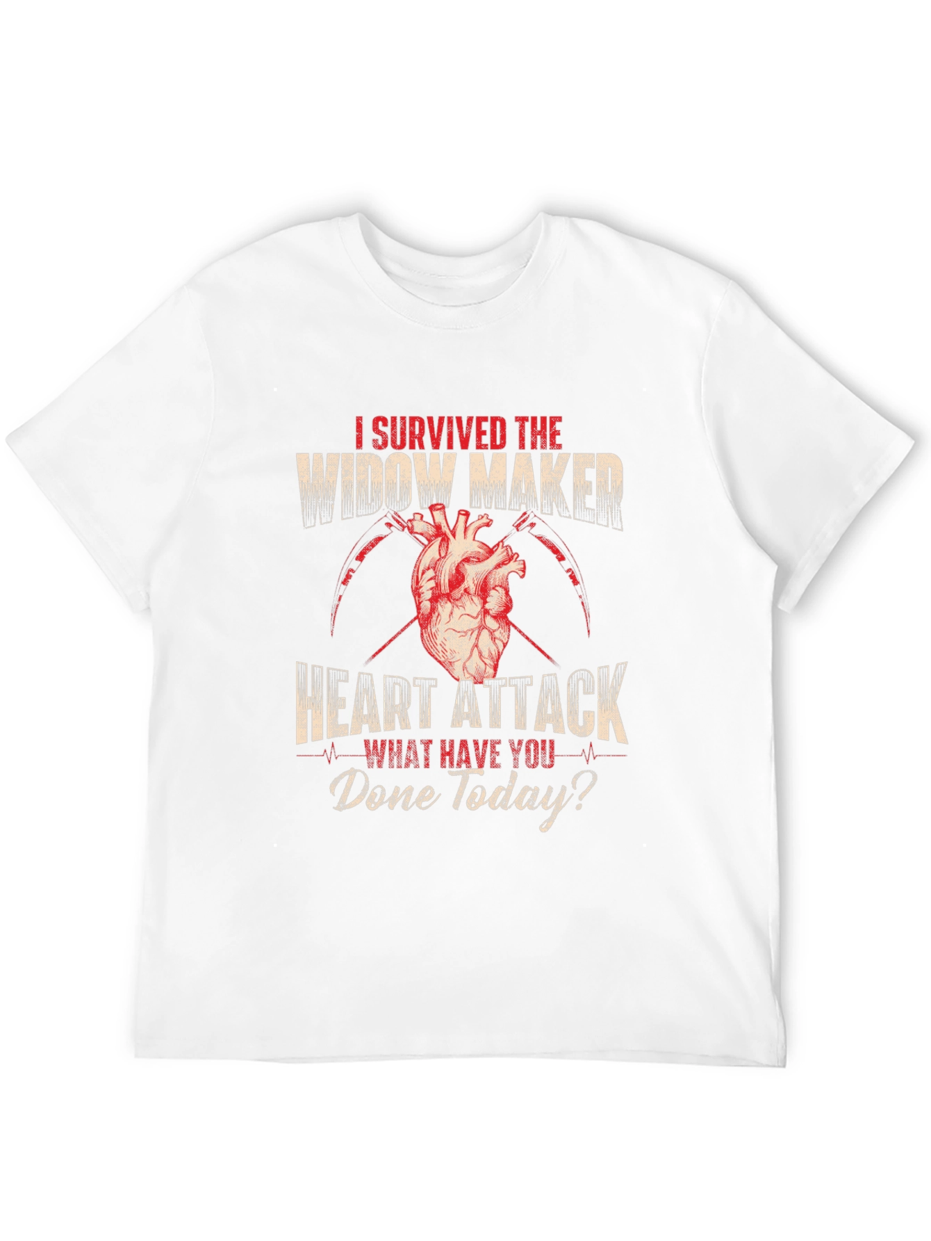 Widow Maker Heart Attack Survivor Graphic Tee