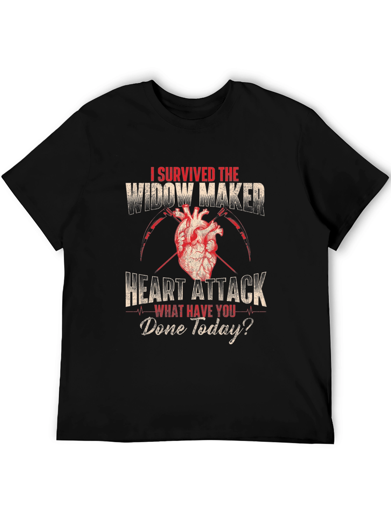 Widow Maker Heart Attack Survivor Graphic Tee