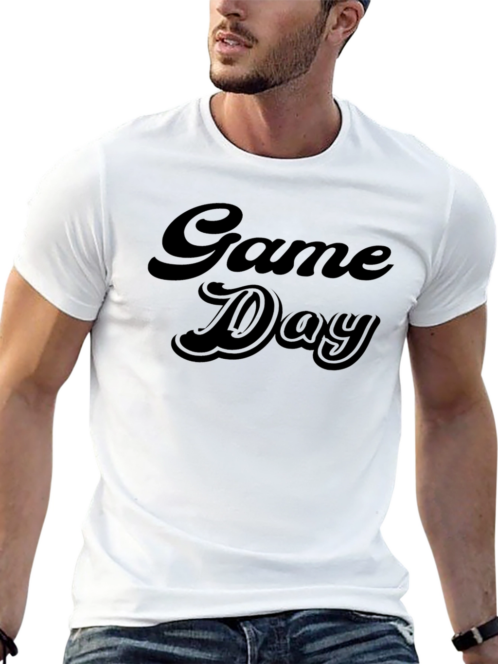 Game Day Black Graphic Tee