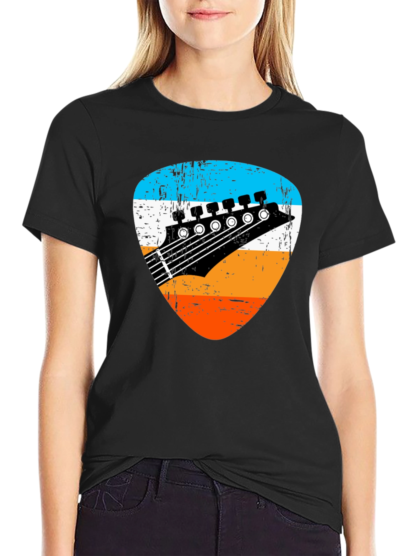 Retro Guitar Pick Graphic Tee
