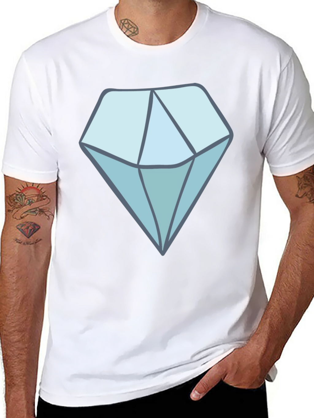 Diamond Graphic Tee - Stylish Casual Wear