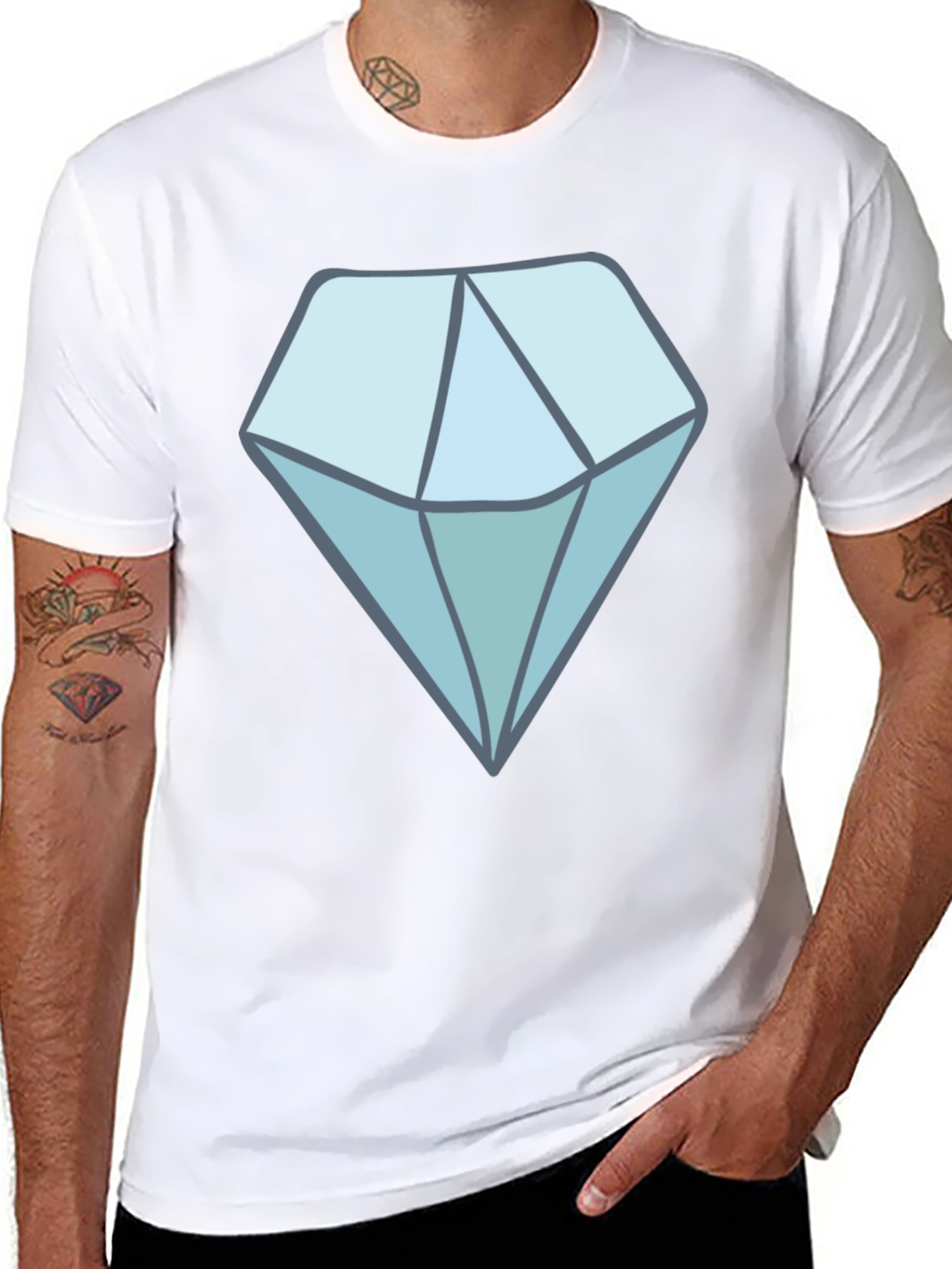 Diamond Graphic Tee - Stylish Casual Wear