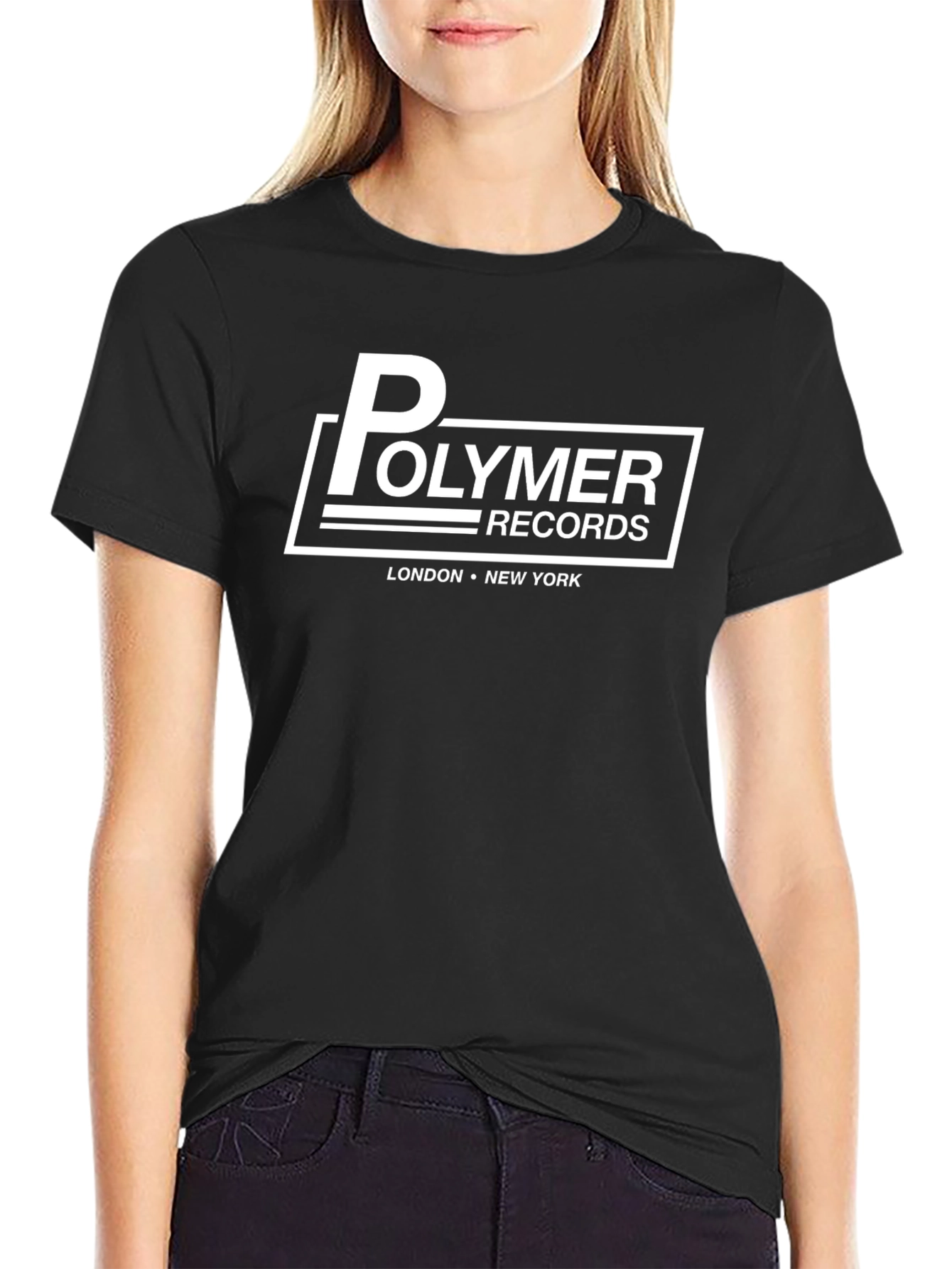 Polymer Records Graphic Tee - Black Cotton T-Shirt