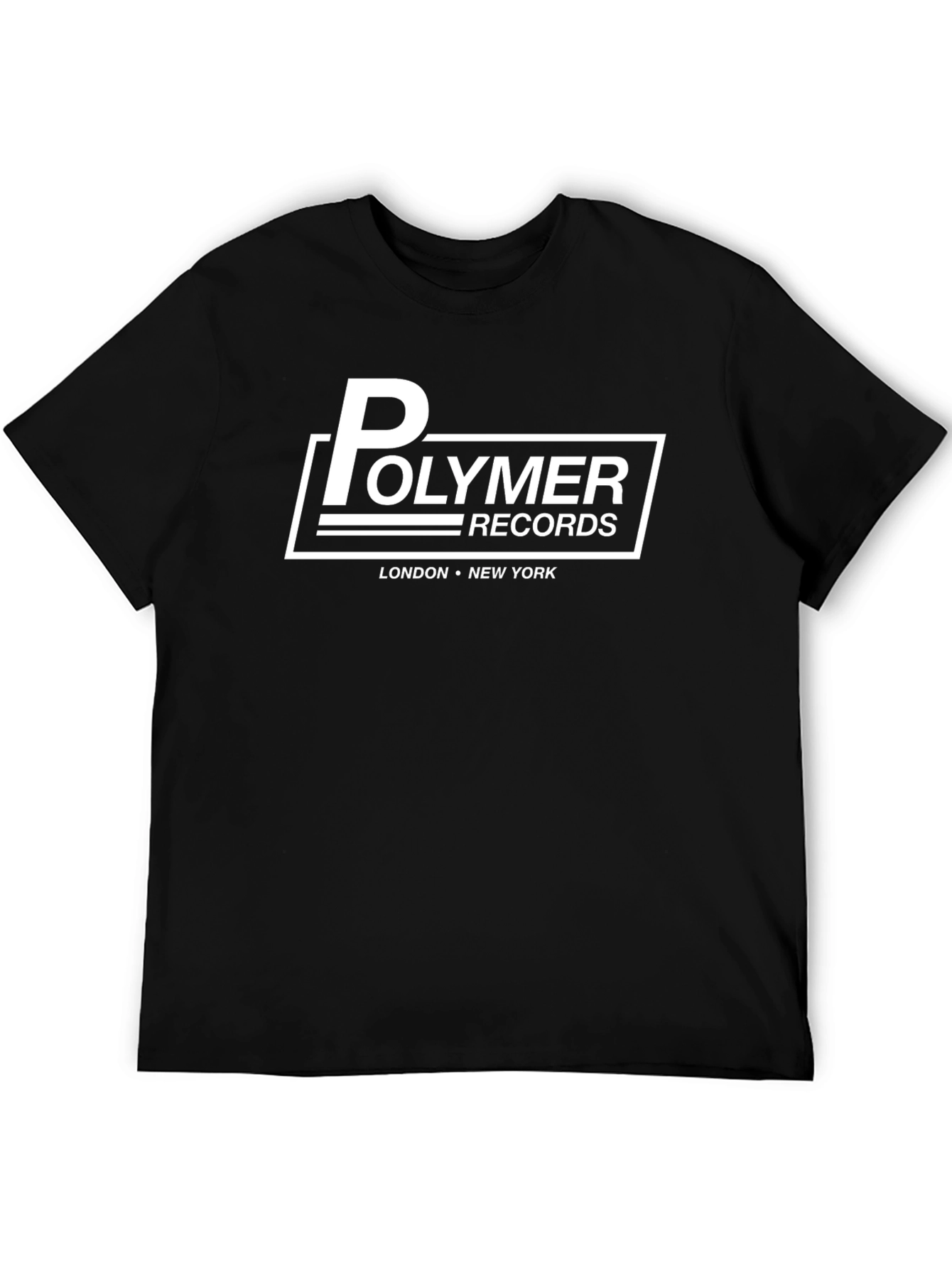 Polymer Records Graphic Tee - Black Cotton T-Shirt