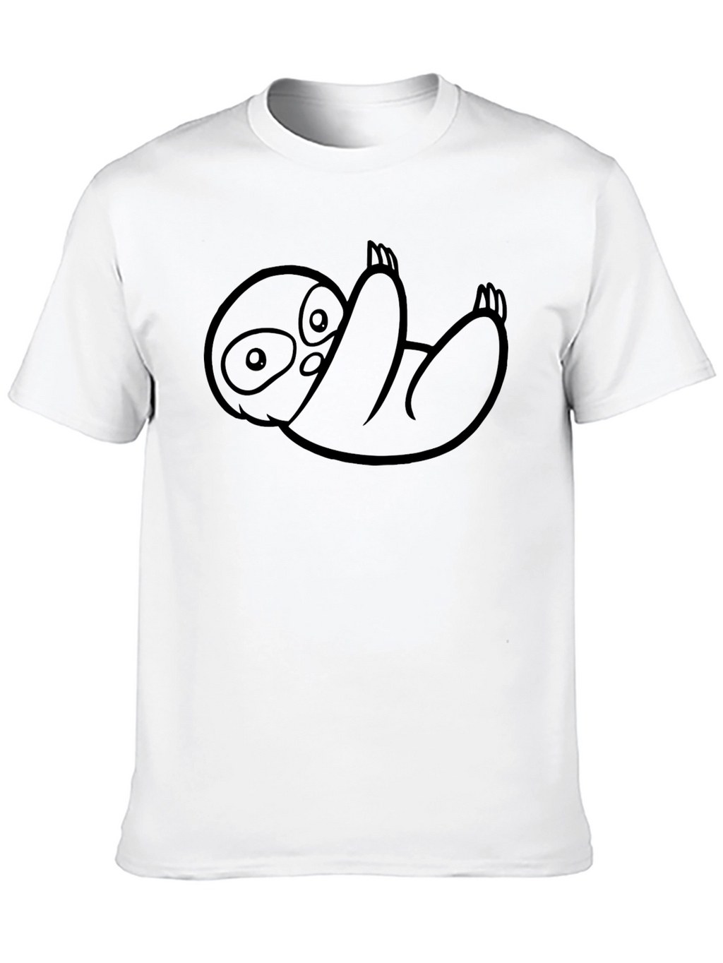 Sloth Graphic Tee - Relaxed Fit Black T-Shirt