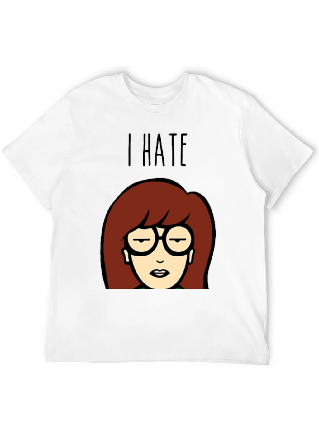 I Hate Daria Cartoon Graphic Tee - Black