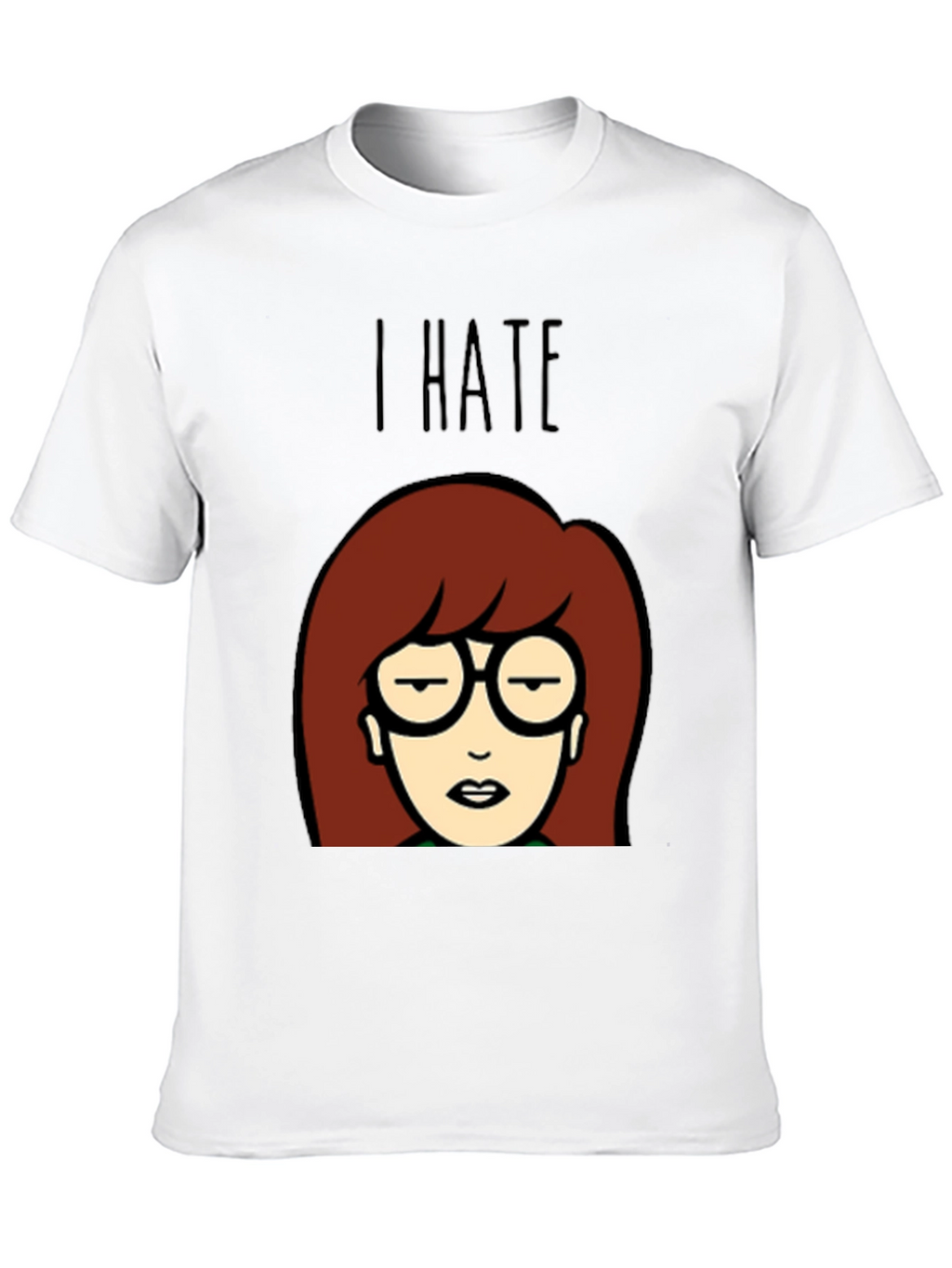 I Hate Daria Cartoon Graphic Tee - Black