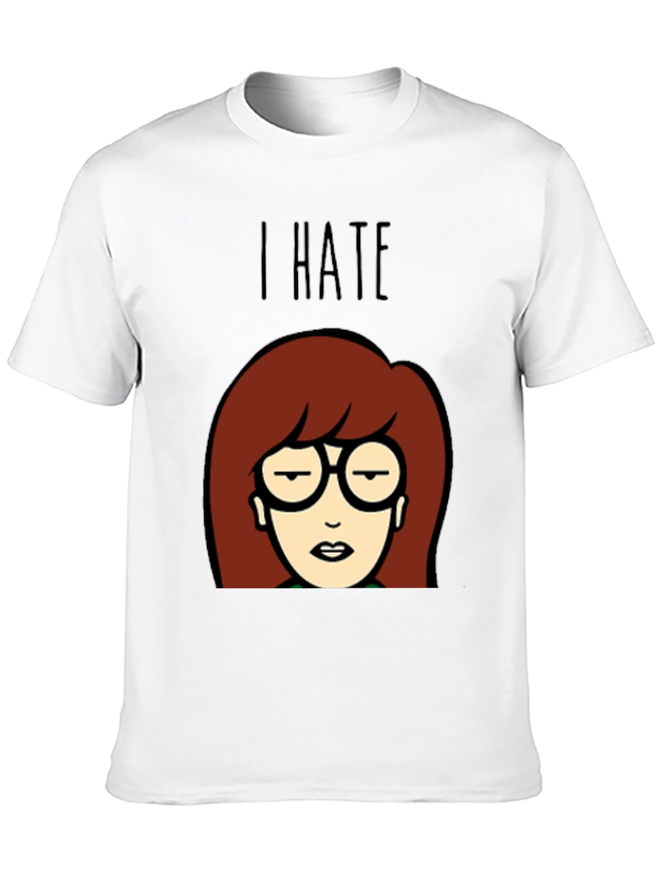 I Hate Daria Cartoon Graphic Tee - Black