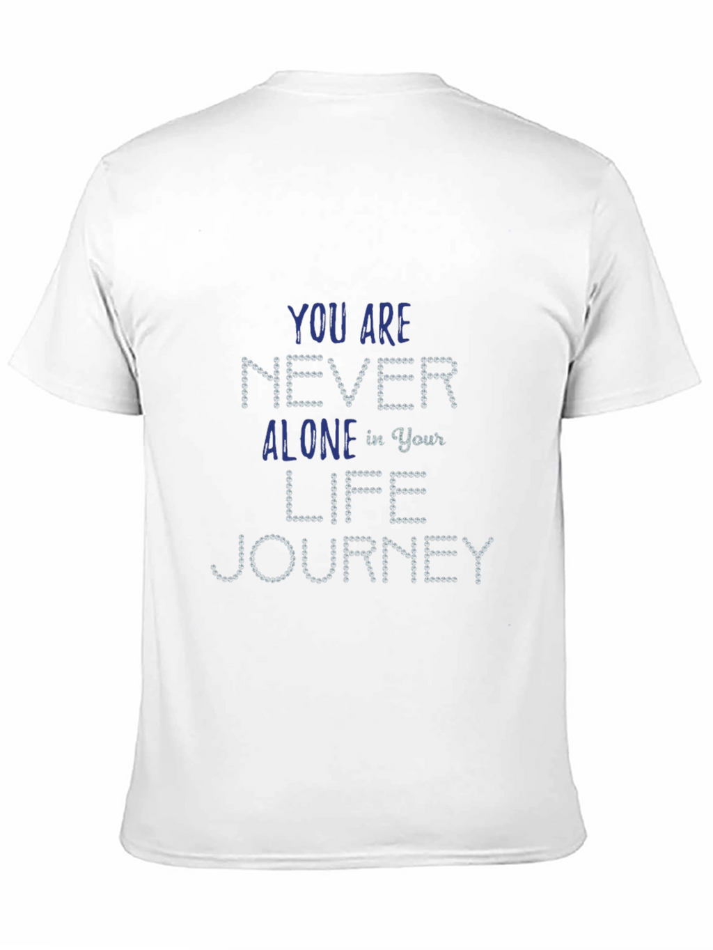 Inspirational Never Alone Black T-Shirt