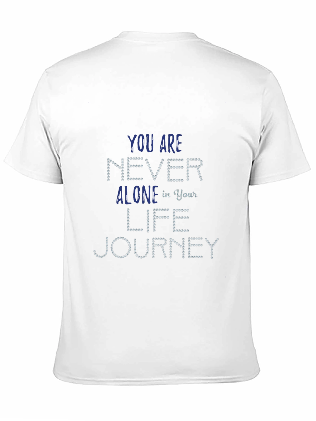 Inspirational Never Alone Black T-Shirt