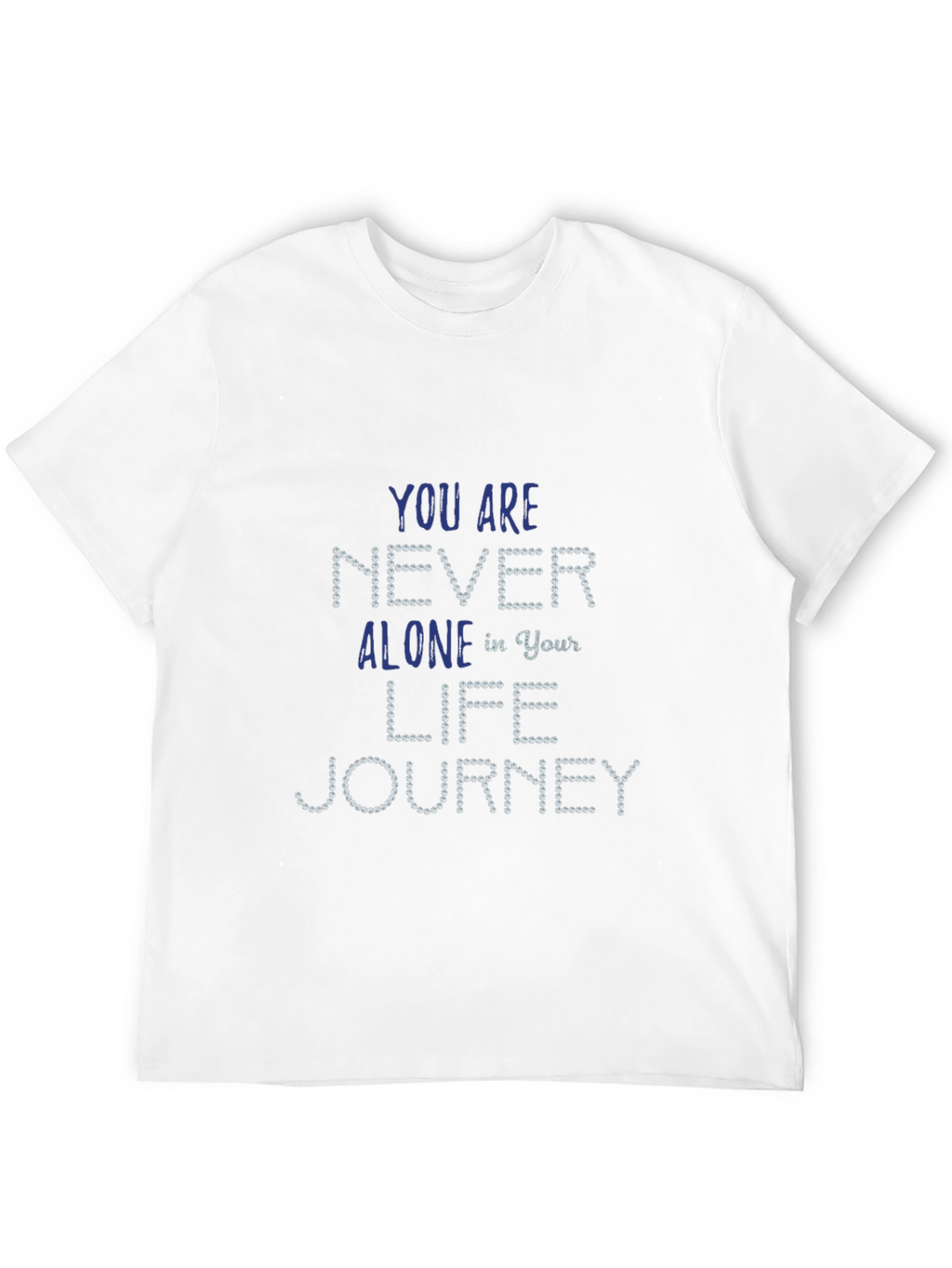 Inspirational Never Alone Black T-Shirt