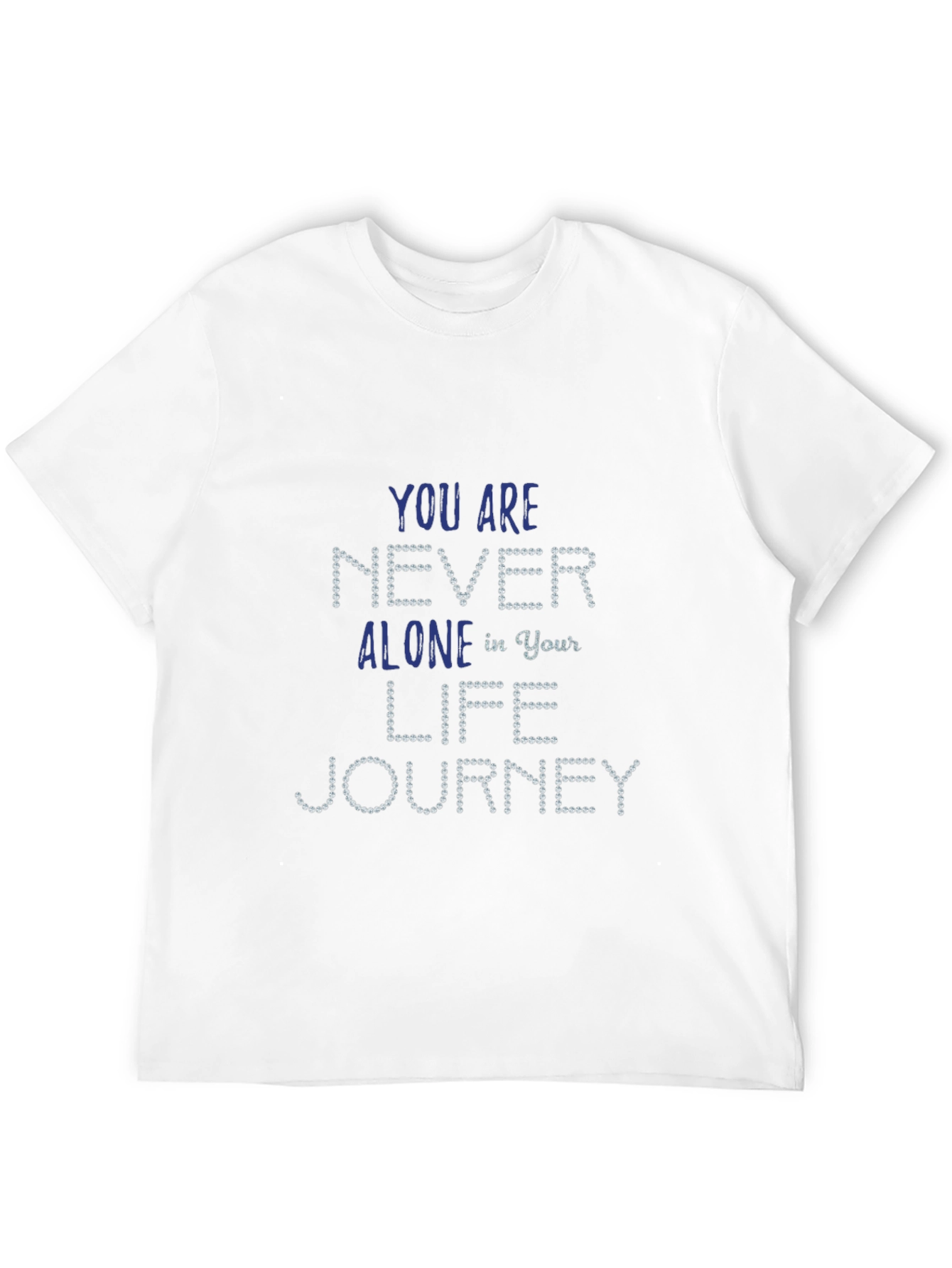 Inspirational Never Alone Black T-Shirt